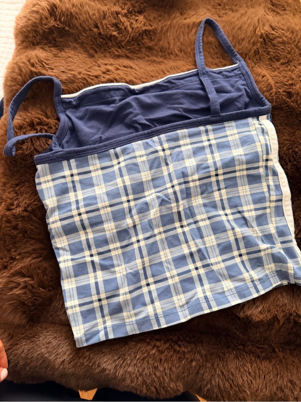 DB Sport Blue Plaid Tank Top - Picture 2 of 3